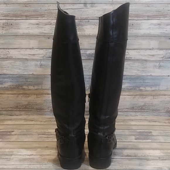 Victor Alfaro Black VA-Rosette Tall Riding Boots - Picture 3 of 8
